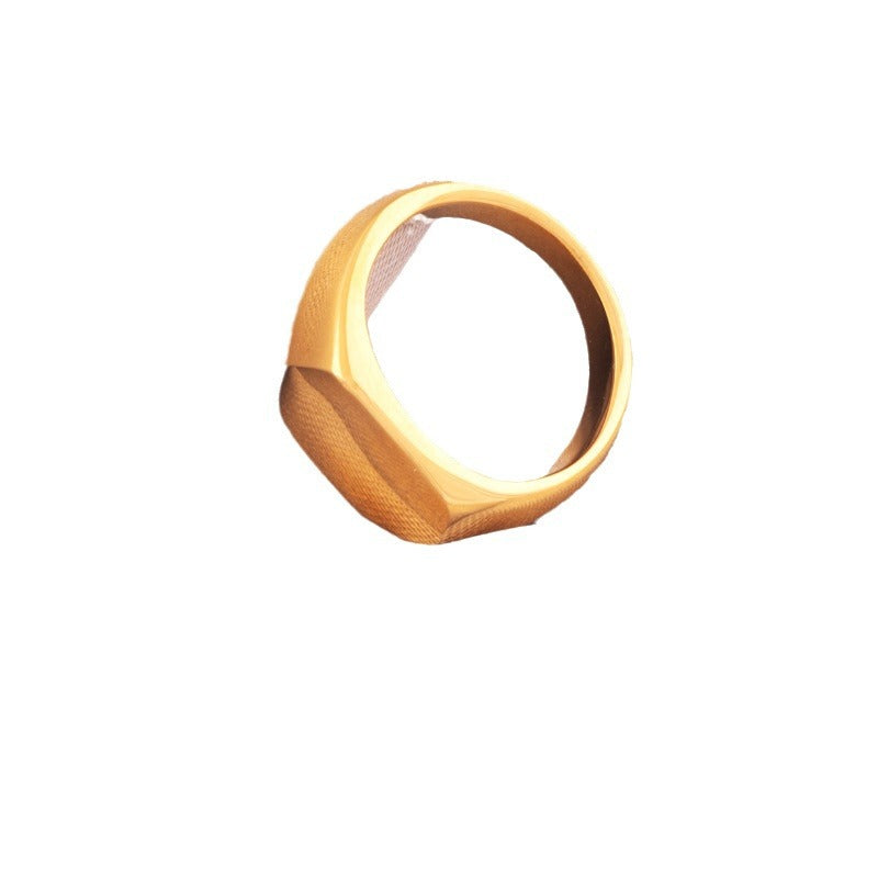 Nordic Light Luxury Simplicity Trendy Oval Flat Hot Rings