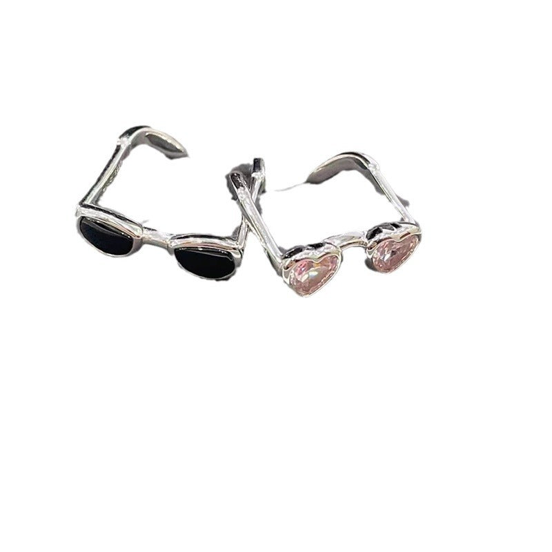 Glasses Female Design Fashion Open Index Rings