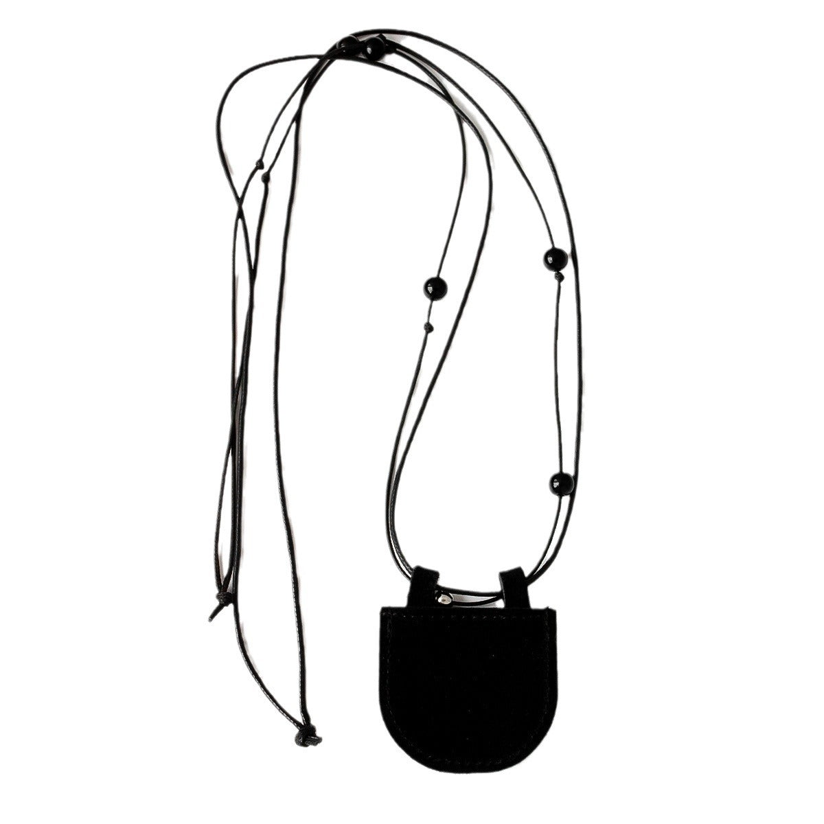 Suede Bag Half Crescent Design Exquisite Pendants