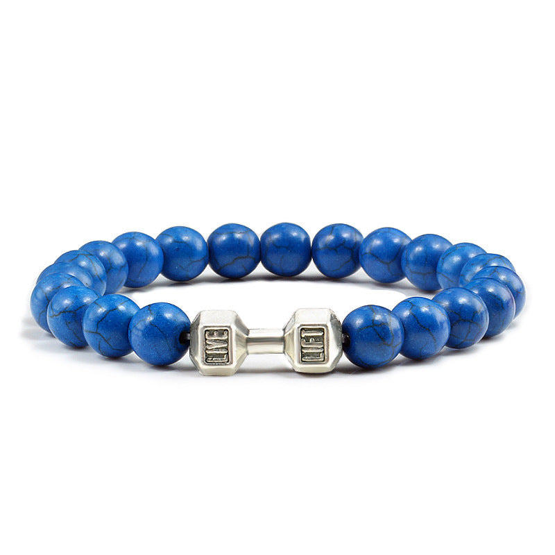 Beaded Black Frosted Stone Color Turquoise Bracelets