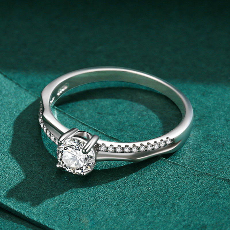 Women's Four Claw One Gram Artificial Diamond Rings