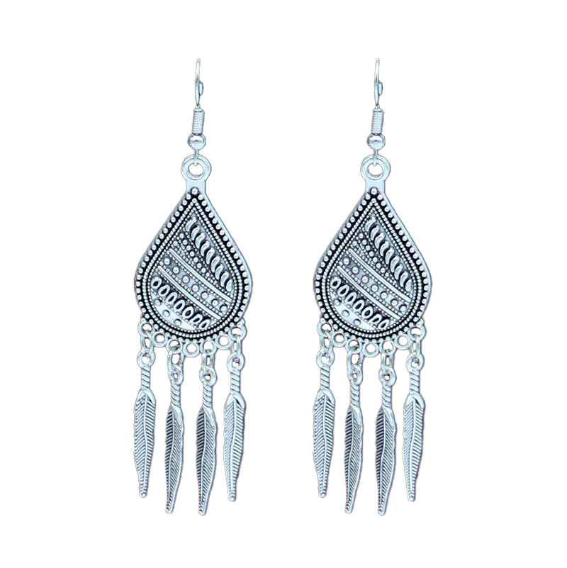 Exotic Retro Artistic Classical Dignified Ear Hook Hollow Earrings