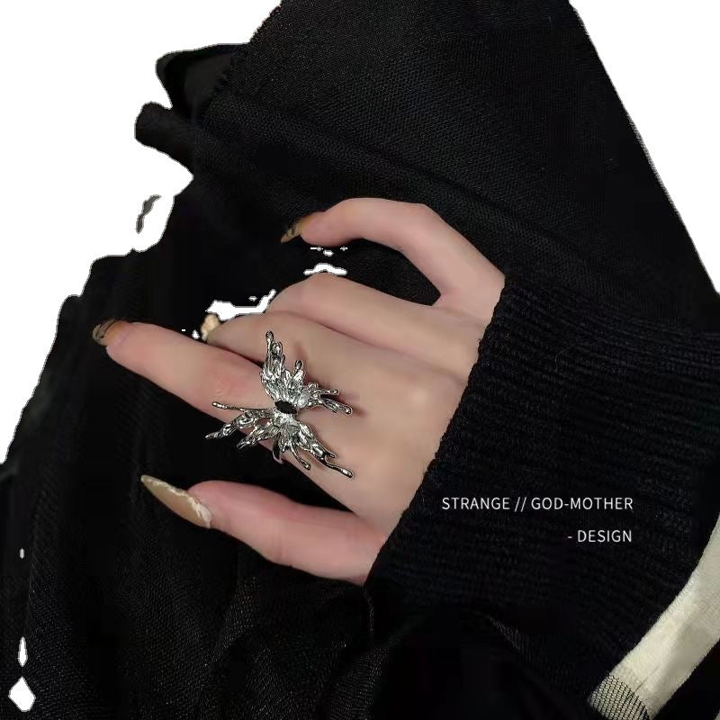 Opening Female Fashion Niche Designer High-grade Cold Style Fashionable Rings