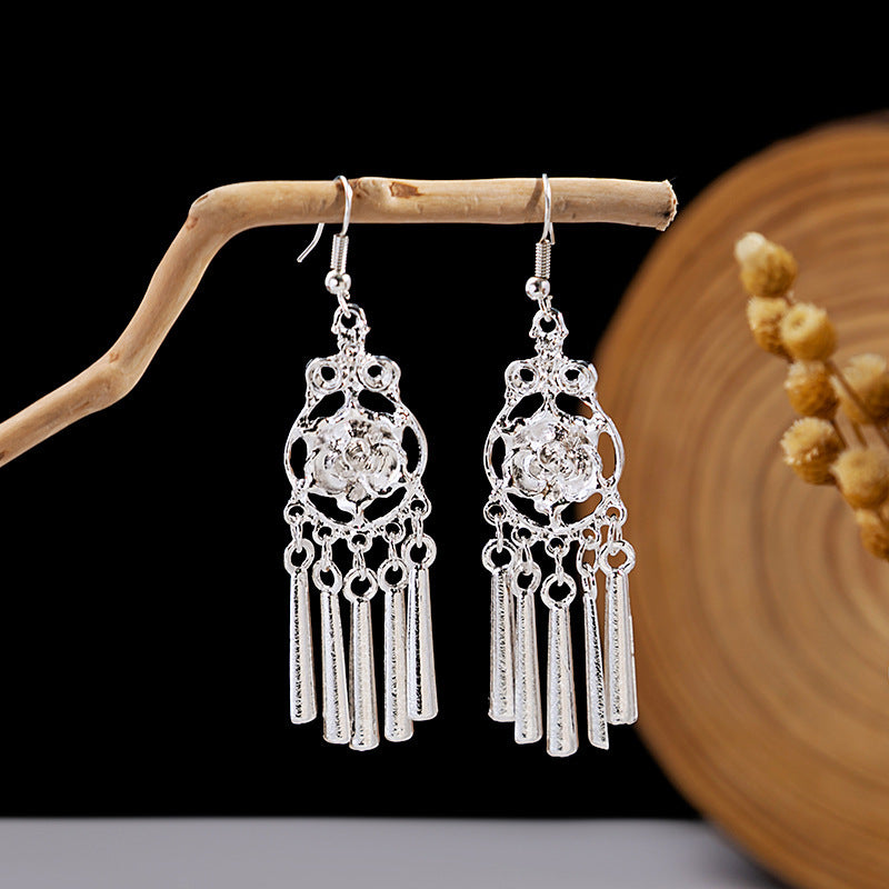 Sier Family Minority Ethnic Style Tourist Attractions Earrings
