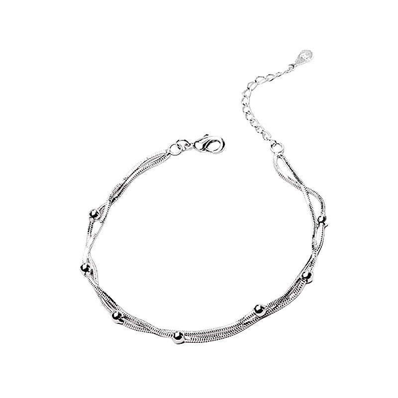 Women's Beads Simple Trendy Artistic Fresh Round Snake Bracelets