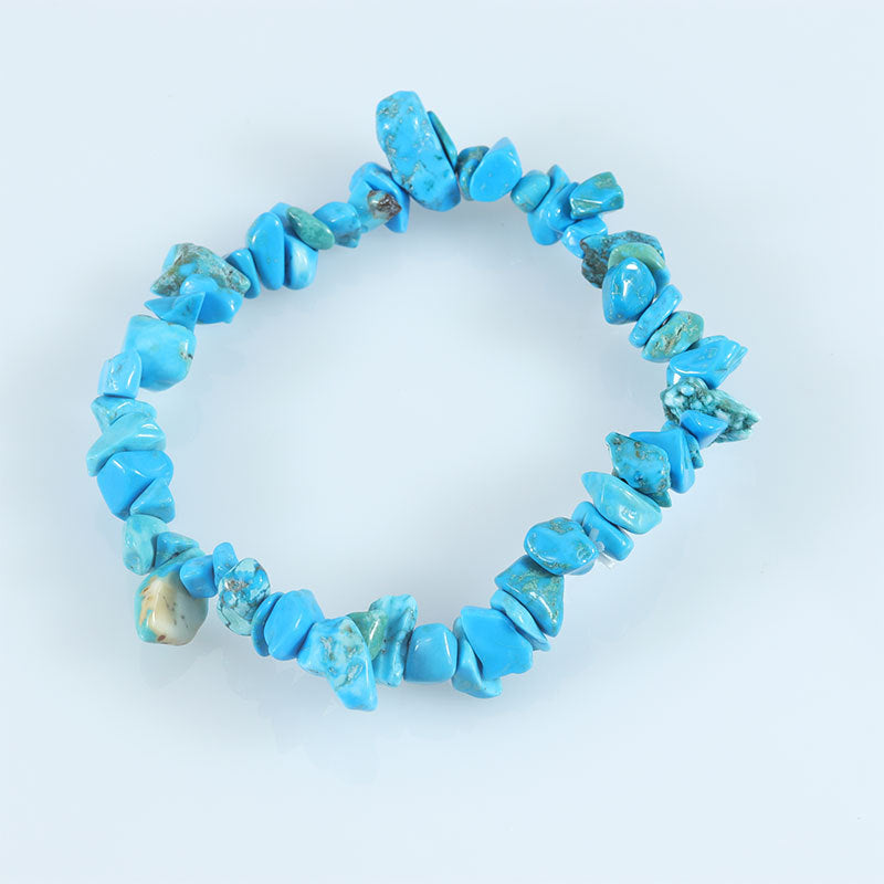 Natural Colorful Gravel Irregular Hand-woven Stretch Bracelets