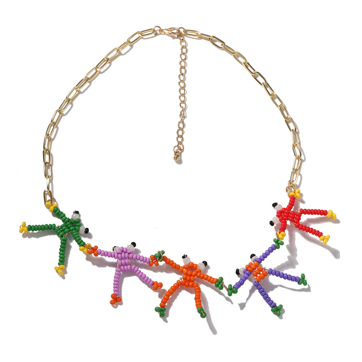 Korean Style Niche Creative Design Hand-woven Frog Necklaces