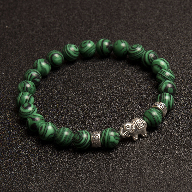 Natural Stone Beaded Cute Fashion Elephant Bracelets