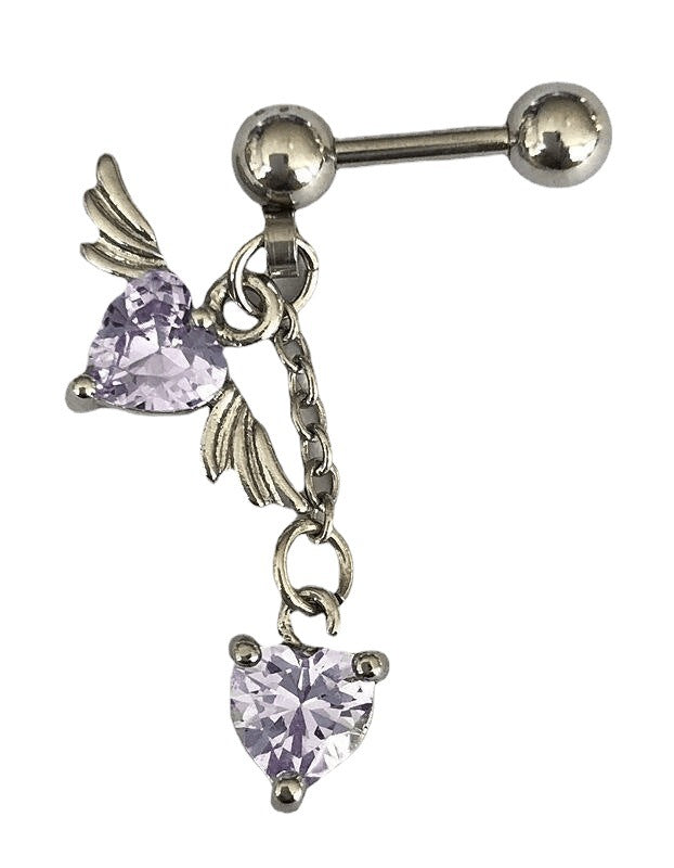Personalized Creative Heart-shaped Wings Ear Angel Earrings