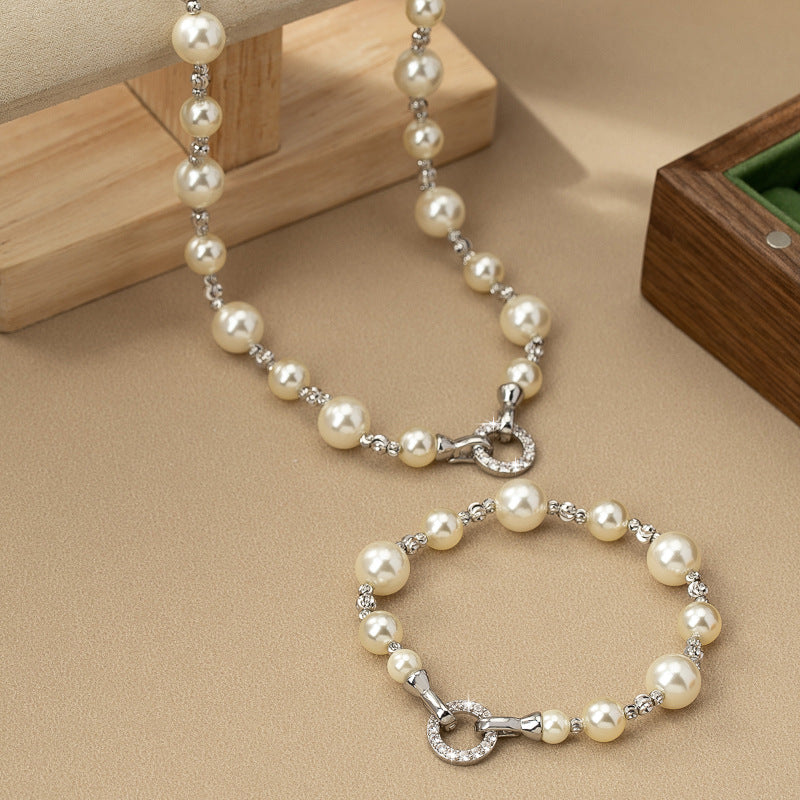 Women's French Pearl Beaded Versatile Simple Niche Necklaces