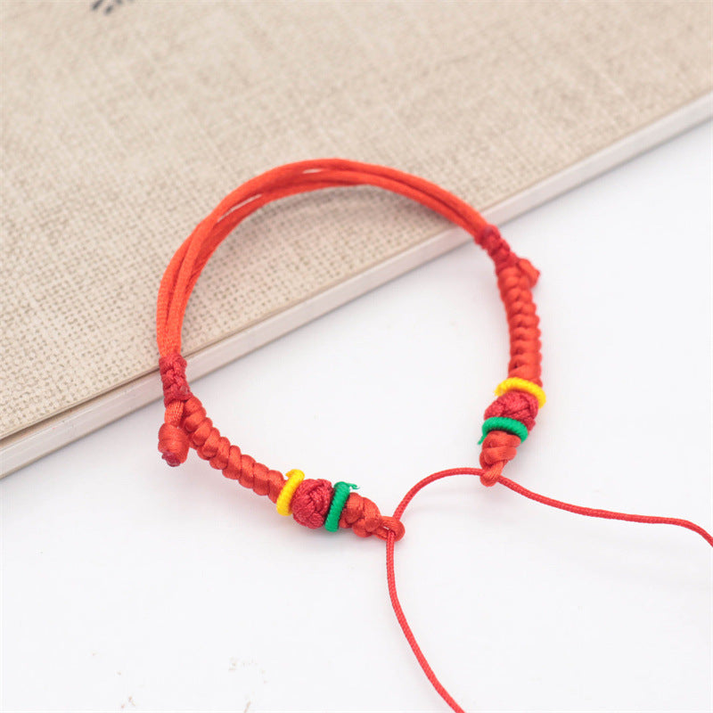 Children's Colorful Carrying Strap Hand-woven Red Rope Bracelets