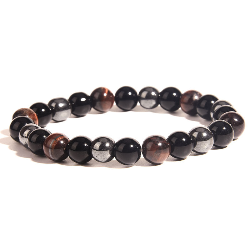 Men's Tigereye Haematite Imitation Obsidian Ornament Bracelets