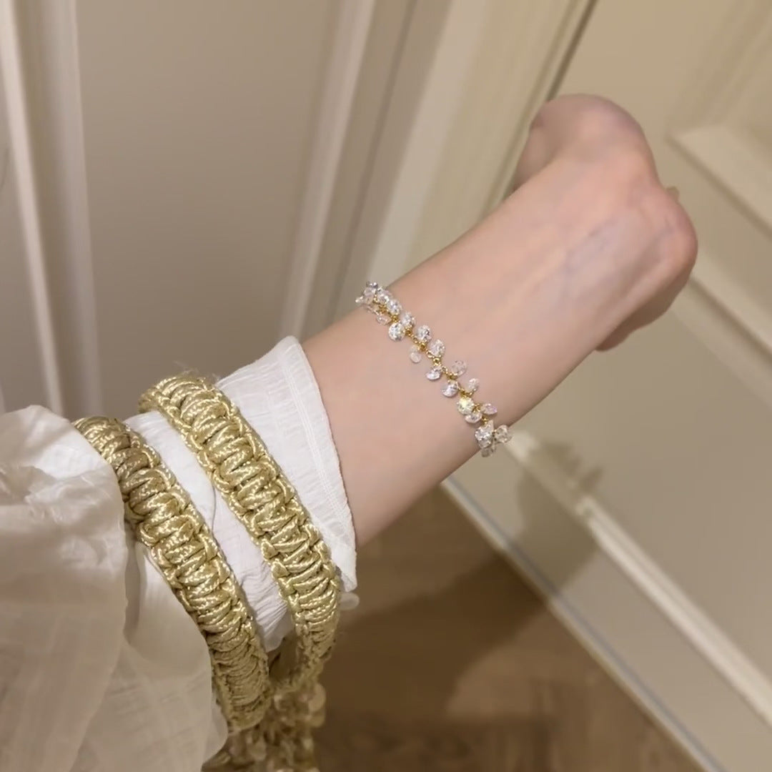 Crystal Grape Tear Broken Tassel Cold Bracelets