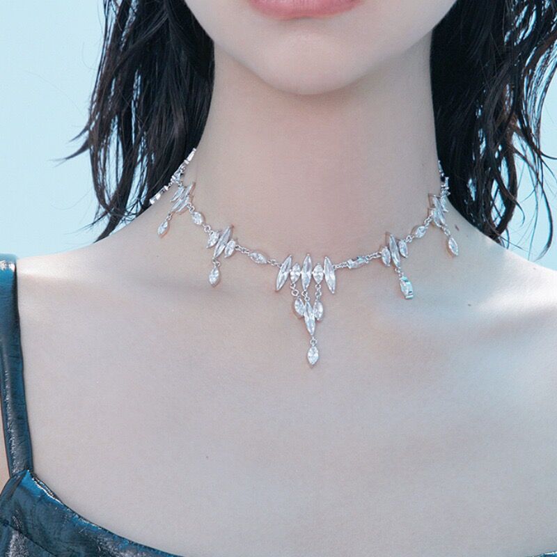 Women's Drop Tassel Pearl Double Layer Temperament Clavicle Chain Necklaces