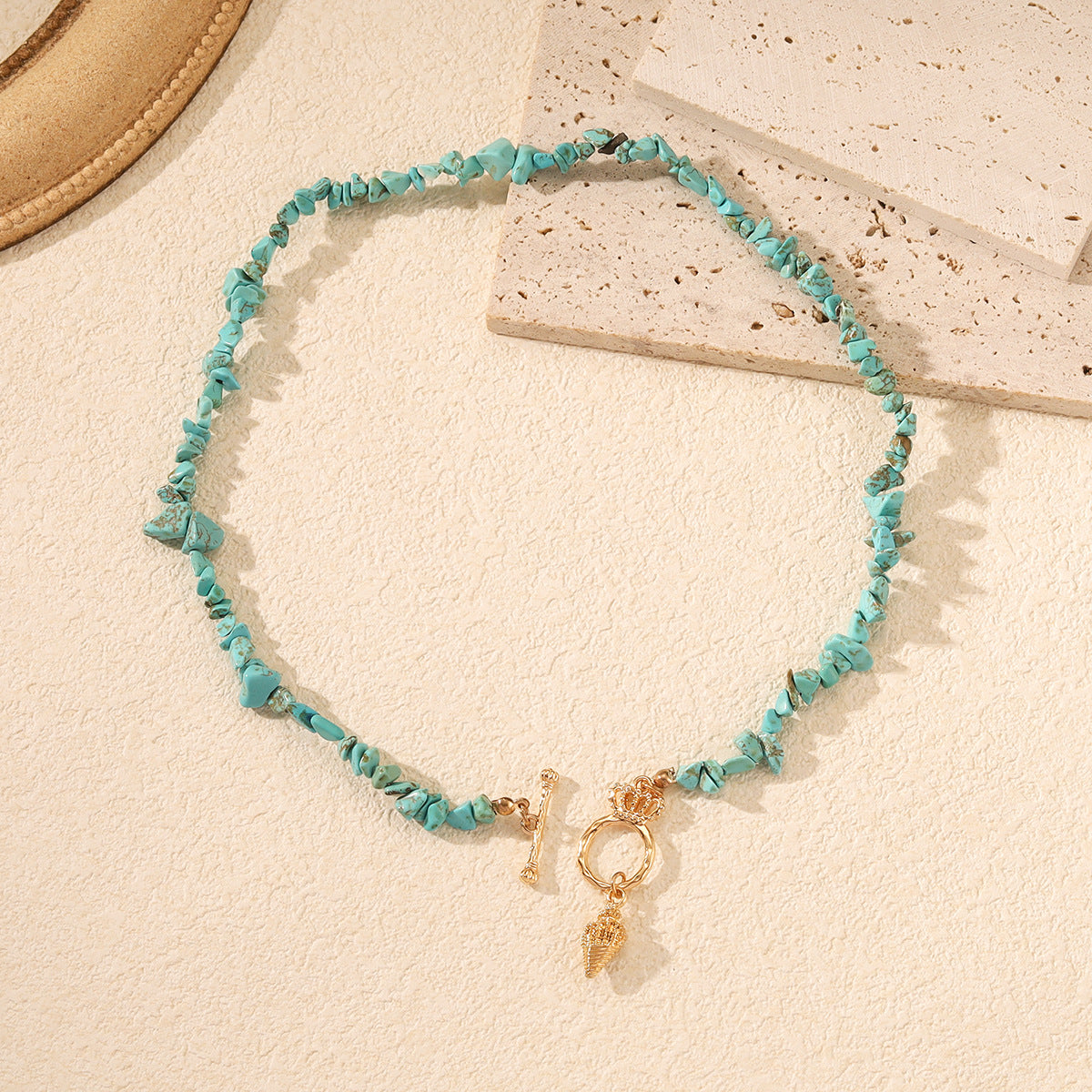 Marine Shell Natural Gravel Fashion Unique Design Necklaces