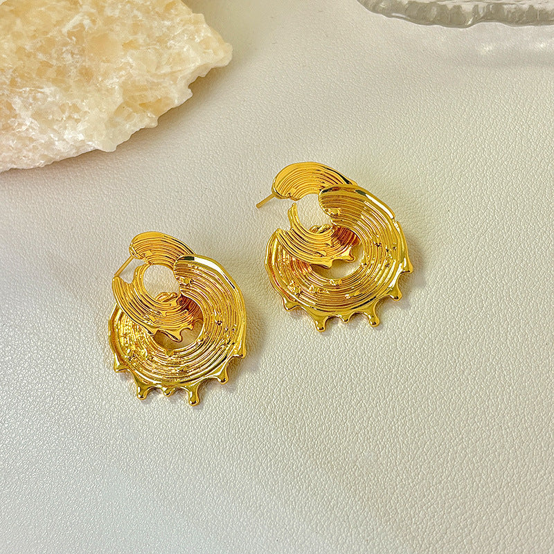 Ear Sier Needle High-grade Niche Personality Earrings