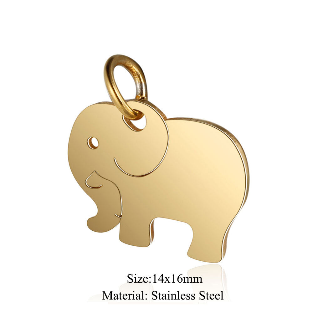 Small Five-pointed Star Elephant Cat Wings Lotus Pendants