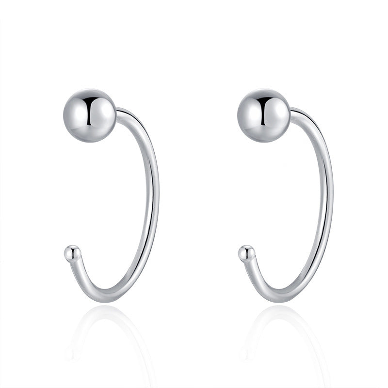 Women's Sterling Sier Pure Elegant Ear Niche Earrings