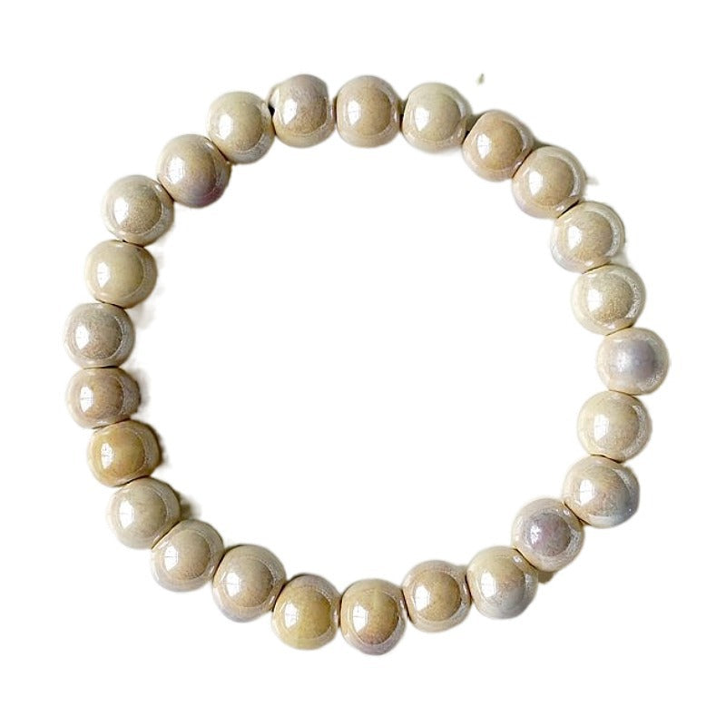 Art Pastoral Sweet Gradient Color Beaded Ceramic Bracelets