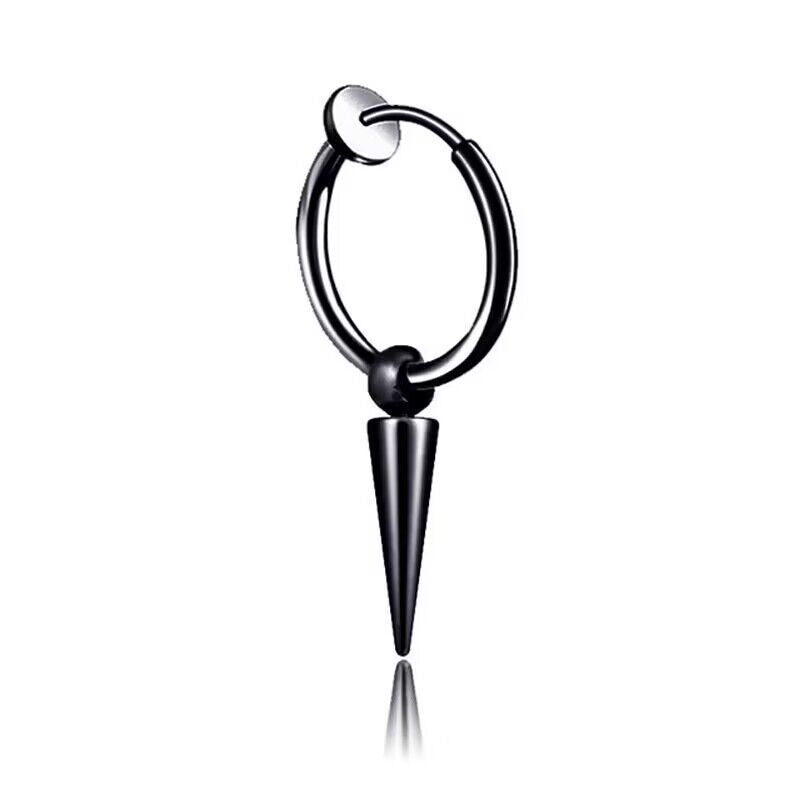 Spring Ear Clip Male Tassel Female Earrings