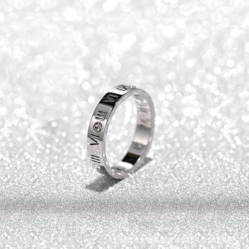 Women's Design High Sense Simple Couple Titanium Rings