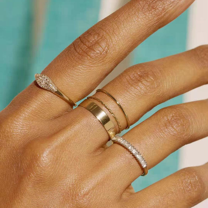 Women's Gold Simple Tiny Twist Delicate Titanium Bracelets