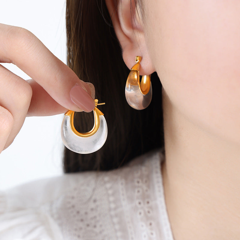 Simple Retro Popular Ear Hoop Jewelry Special Interest Earrings