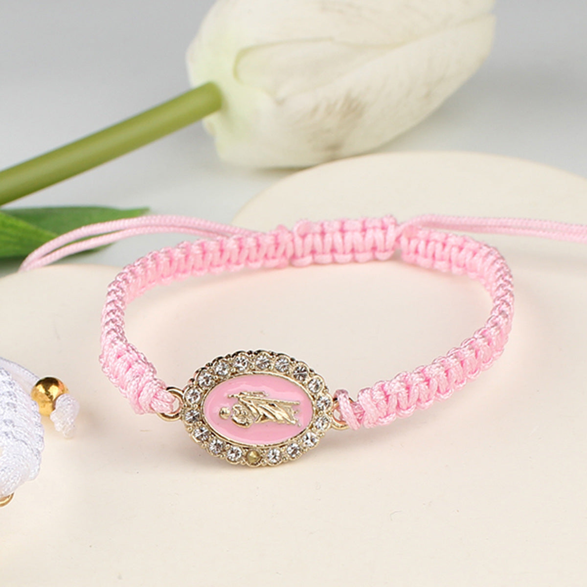 Personalized Virgin Mary Hand-woven Adjustable Card Bracelets