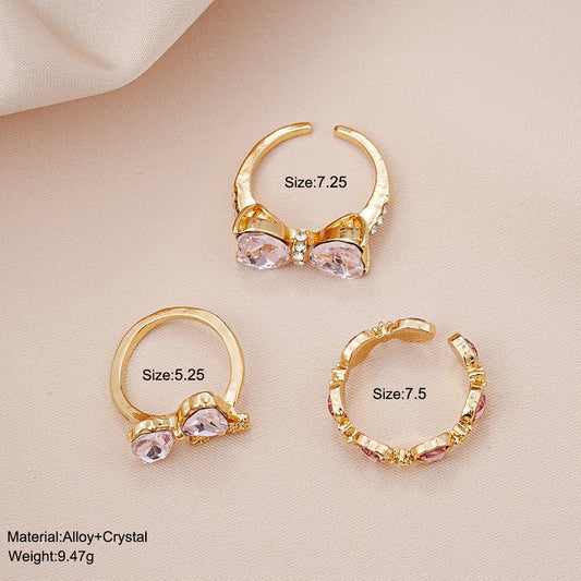 Love Heart-shaped Exquisite Light Luxury Butterfly Rings