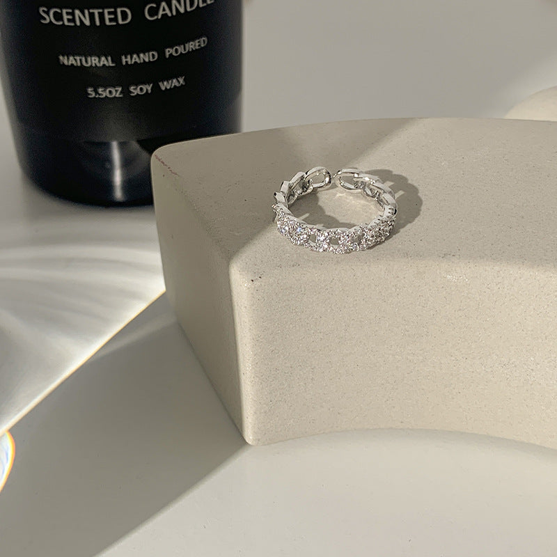 Design Shiny Diamond Female Cold Style Rings