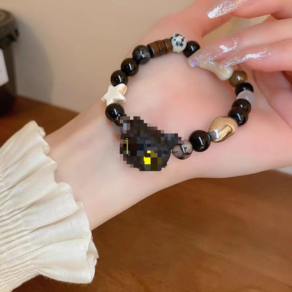 Dopamine Cute Kitten Beaded Light Luxury Minority Couple Bracelets