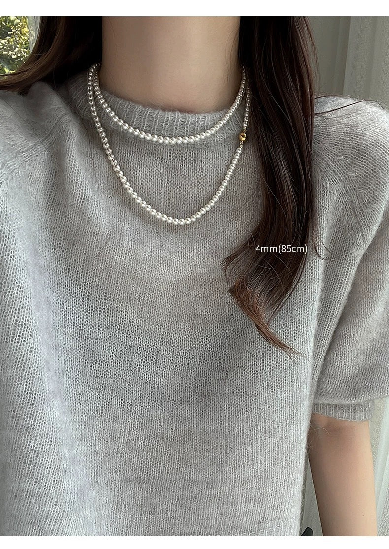 Women's Pearl Sweater Chain High-grade Long Versatile Stacked Necklaces