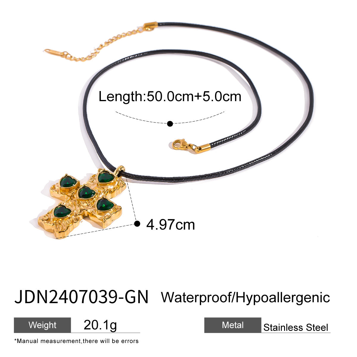 Zircon Series Stainless Steel High-grade Gold Necklaces