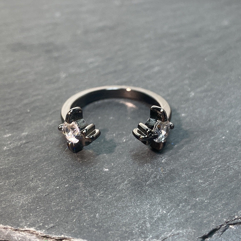 Asterism High Sense Dark Style Female Trendy Rings