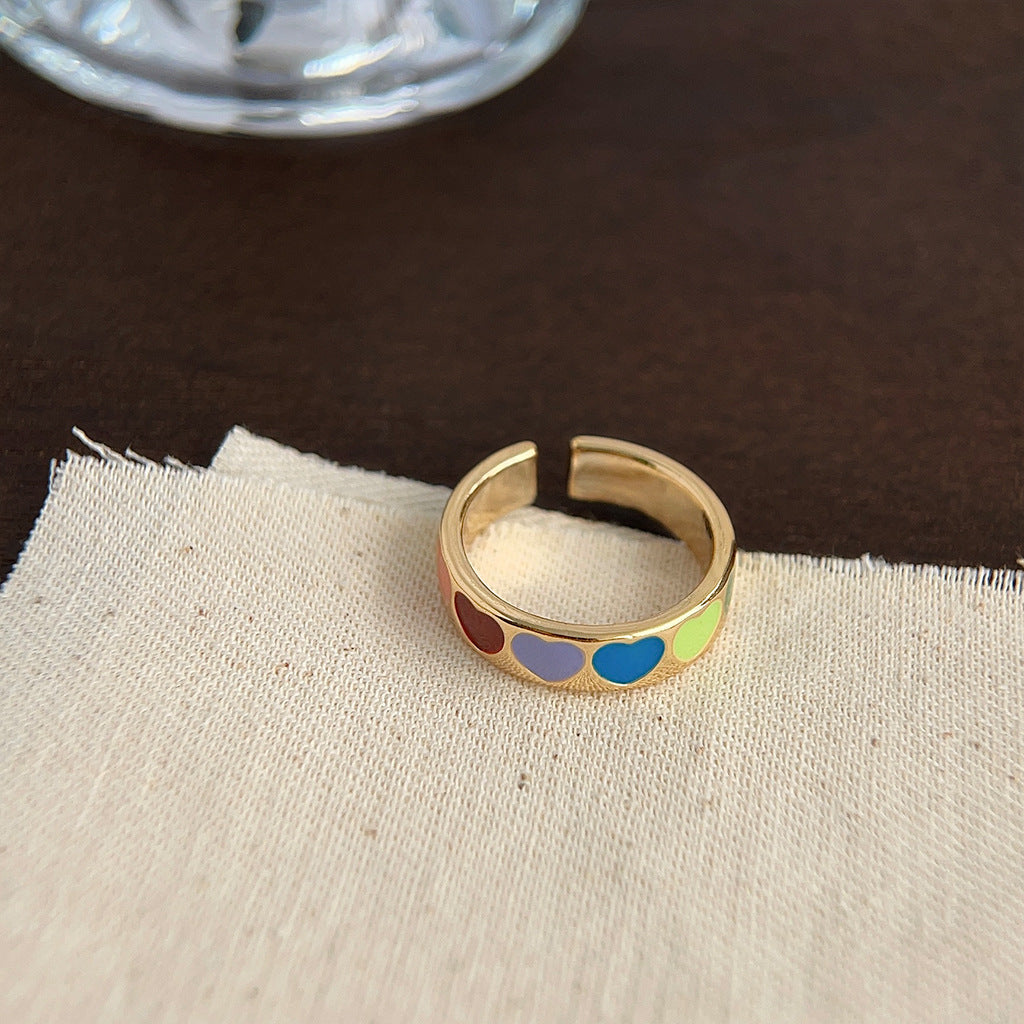 Oil Dripping Female Personality Design Tide Affordable Luxury Fashion Rings