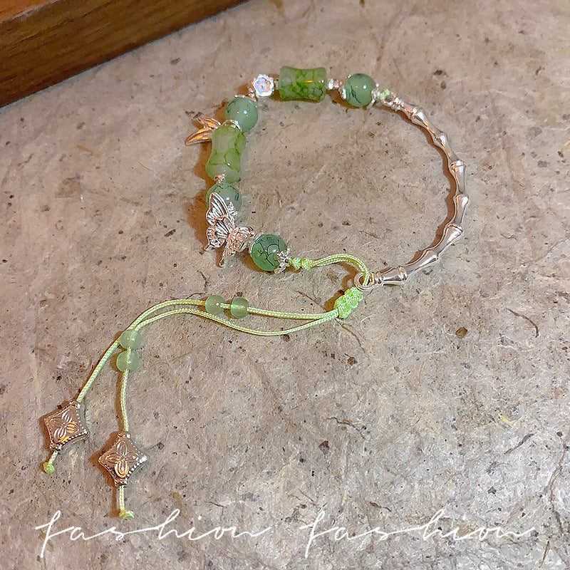 Style Butterfly Tassel Bamboo Beaded Female Bracelets