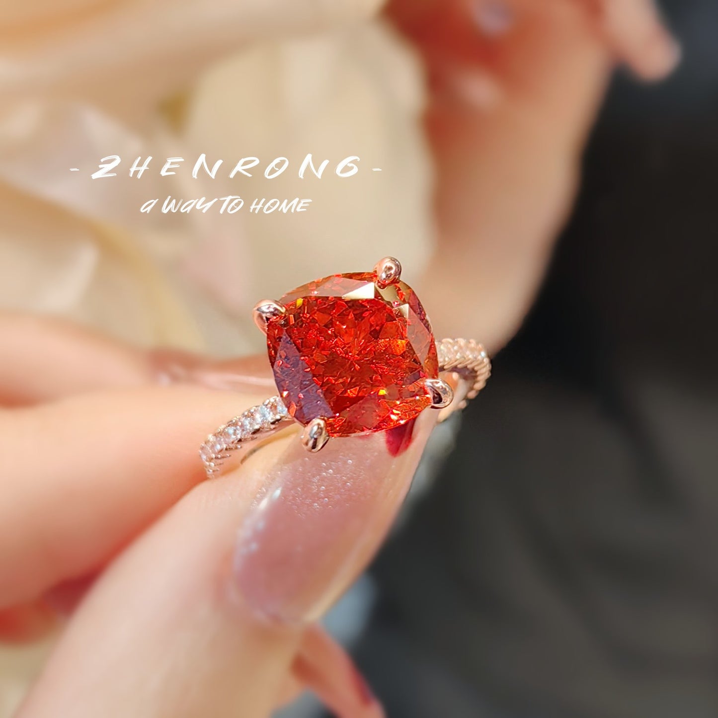 Women's Ice Flower Cut Virtue Pull Small Sugar Rings