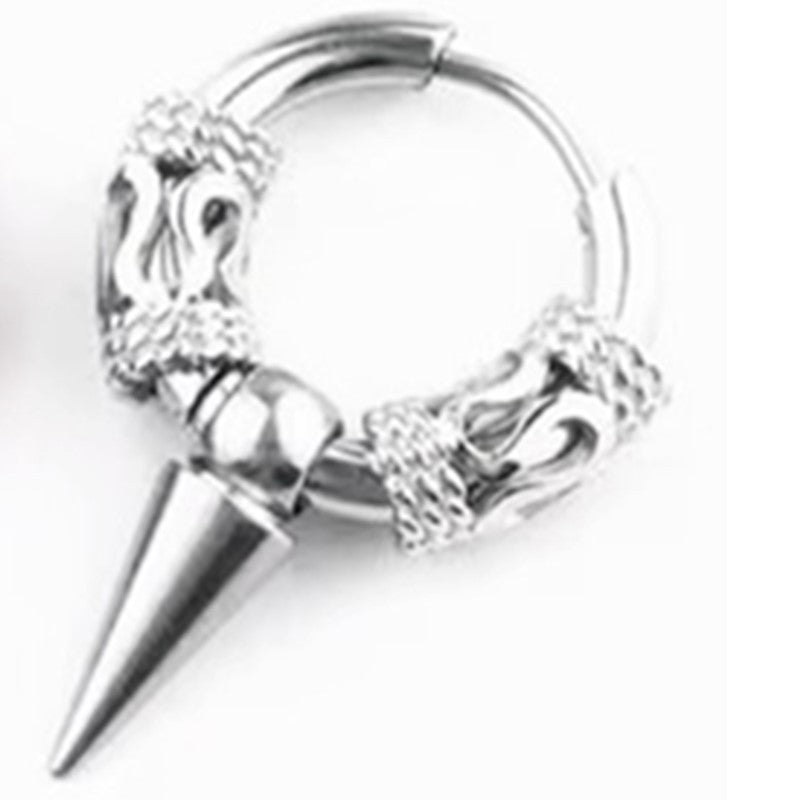Women's & Men's Pattern Stainless Steel Titanium Ear Bone Earrings