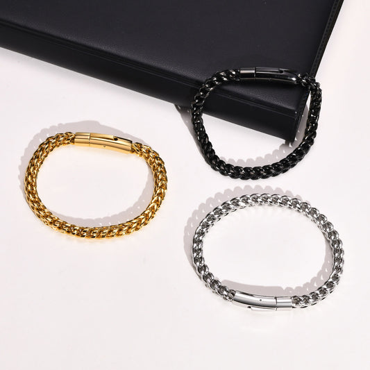 Men's Vintage Gray Keel Chain Thick Fashion Accessories Bracelets