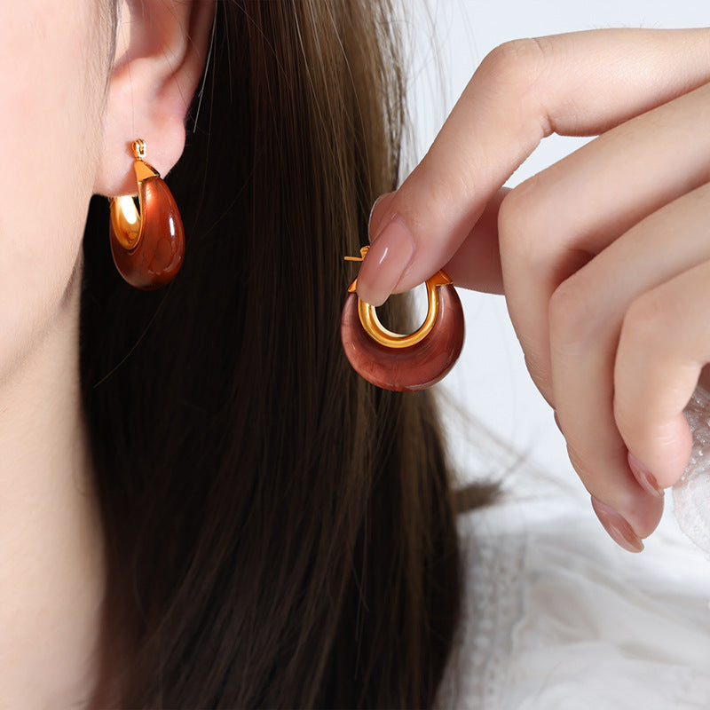 Simple Retro Popular Ear Hoop Jewelry Special Interest Earrings