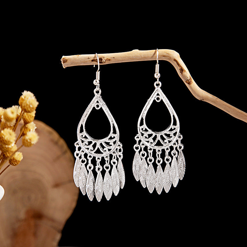 Sier Family Minority Ethnic Style Tourist Attractions Earrings