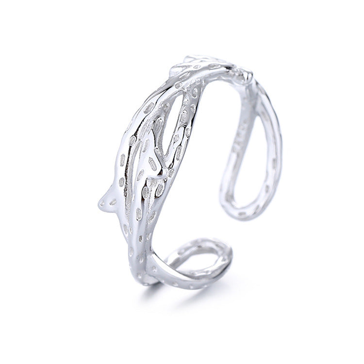 Men's Combination Stacked Single Trendy Open-end Personality Rings
