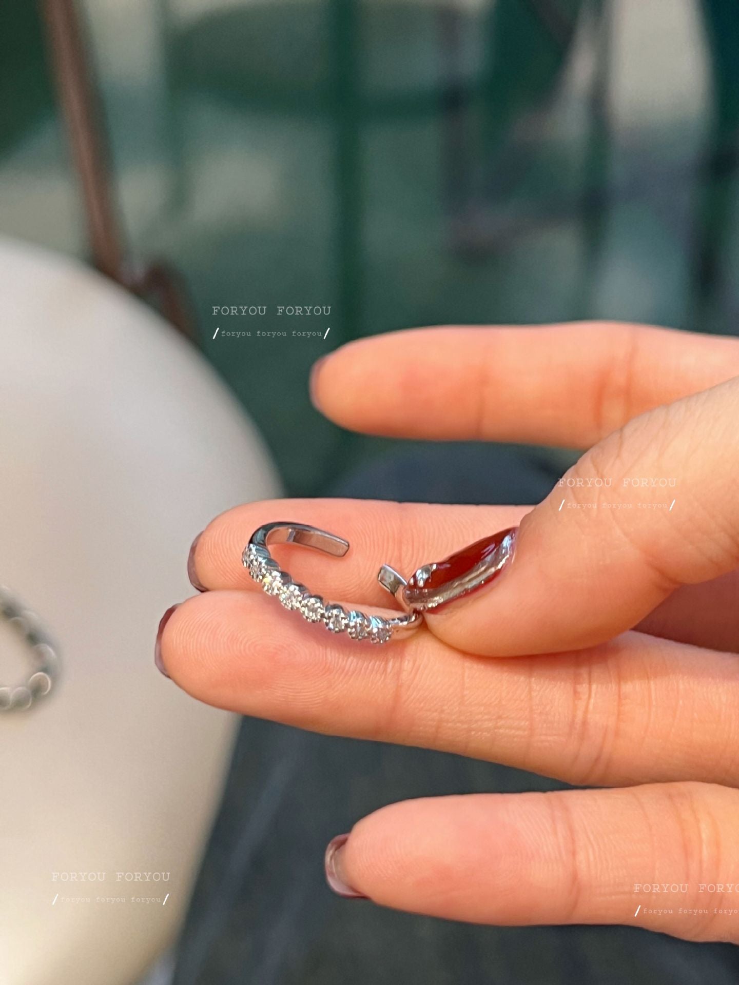 Show Thin Hands Cross Twin Sier Cold Style Rings