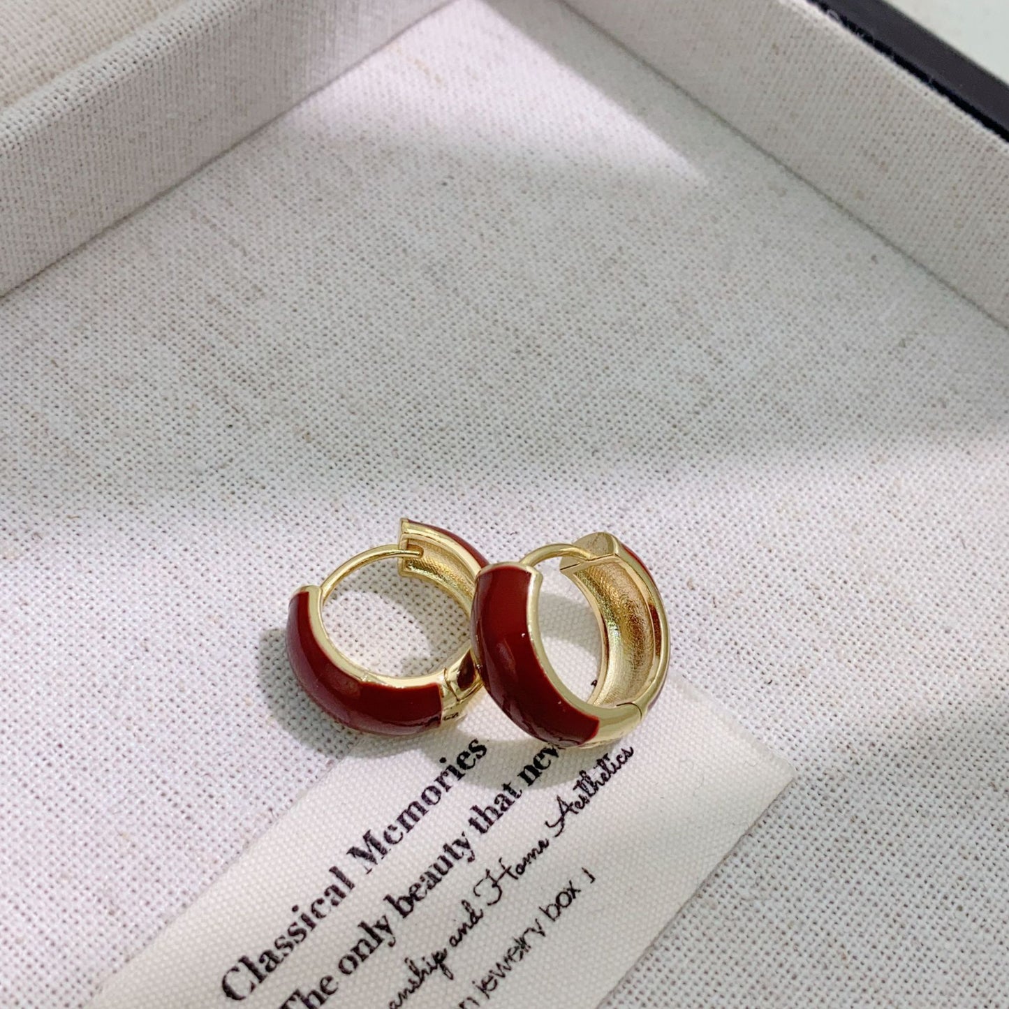 Enamel Drip Glazed Ear Mild Luxury Earrings