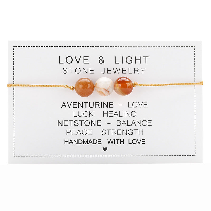 Women's Stone Imitated Beaded Fashion Handmade Weave Imitation Bracelets