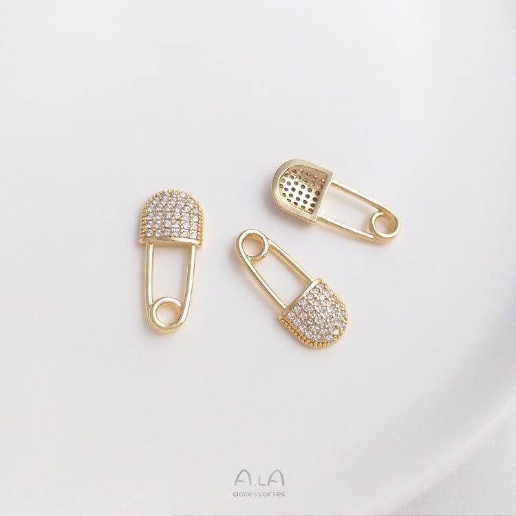 Inlaid Zircon Gold-plated Color Retention Pearl Pendants