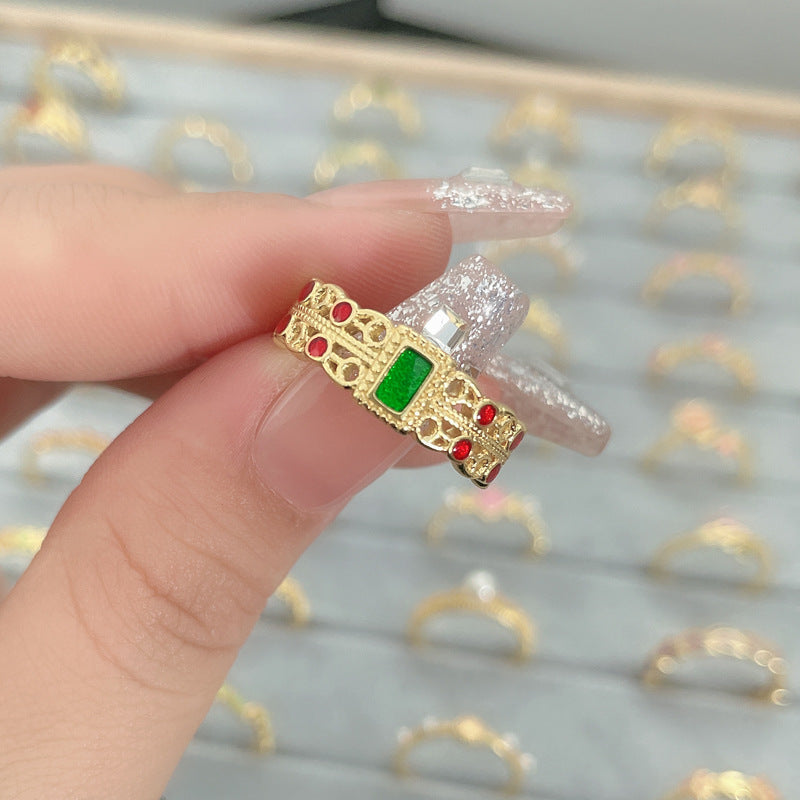 Flower Fashion Personalized Opening Adjustable Index Finger Rings