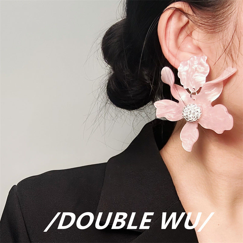 Women's Large Flower Elegant Trendy Fairy Ear Earrings