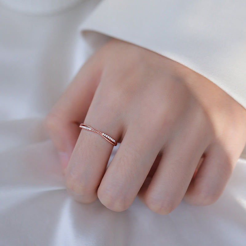 Style Simple Cross Trendy Temperament Index Rings