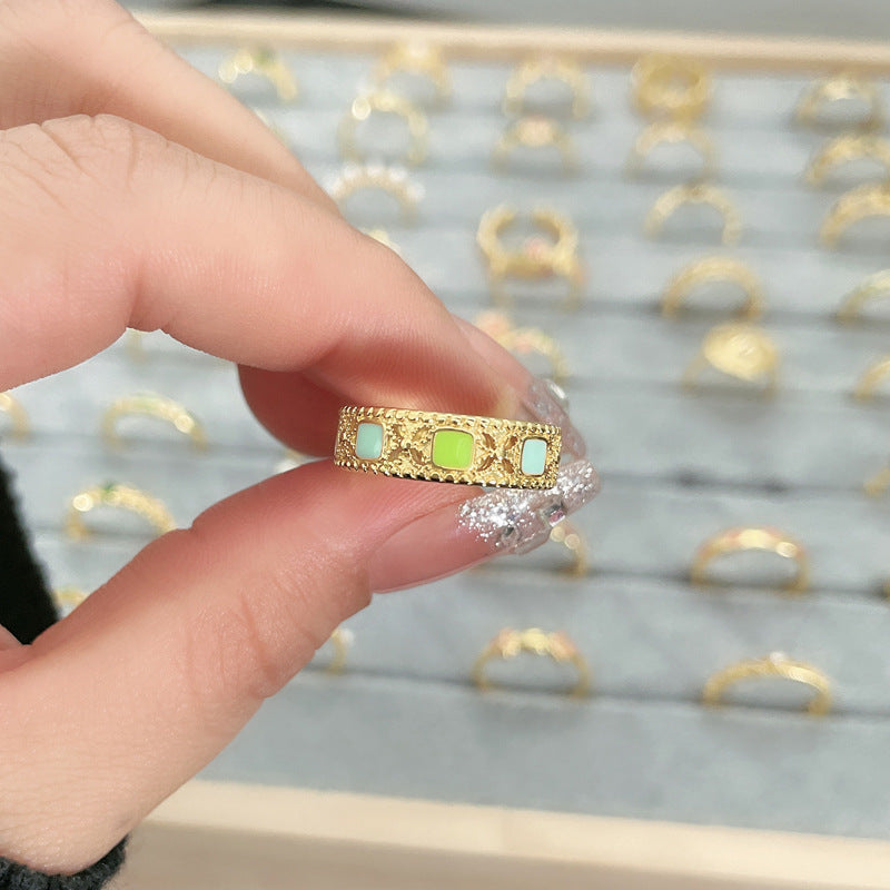 Flower Fashion Personalized Opening Adjustable Index Finger Rings